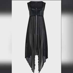 Killstar Black Sheer Gothic Handkerchief Hem Dress